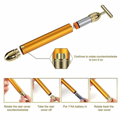 24K GOLD VIBRATING FACE MASSAGER