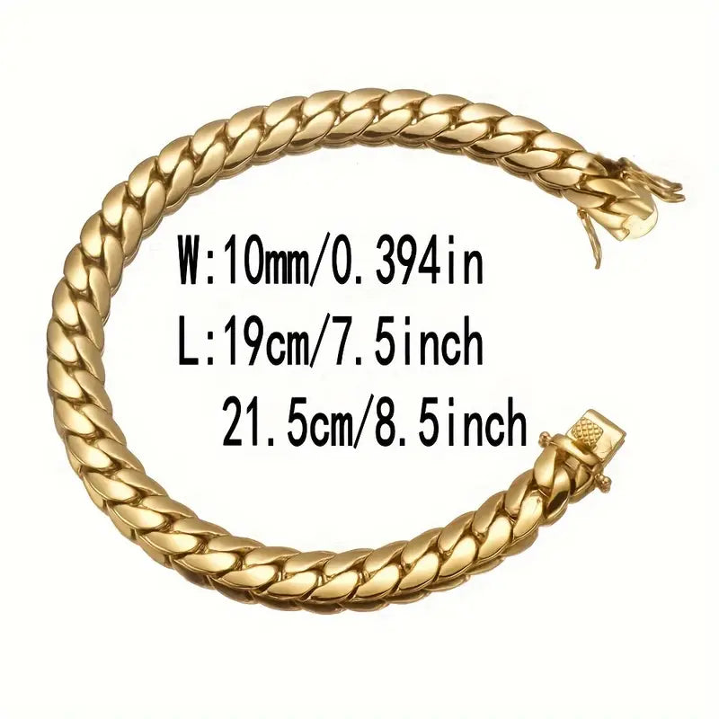 2pcs Thick  Gold Plated chain