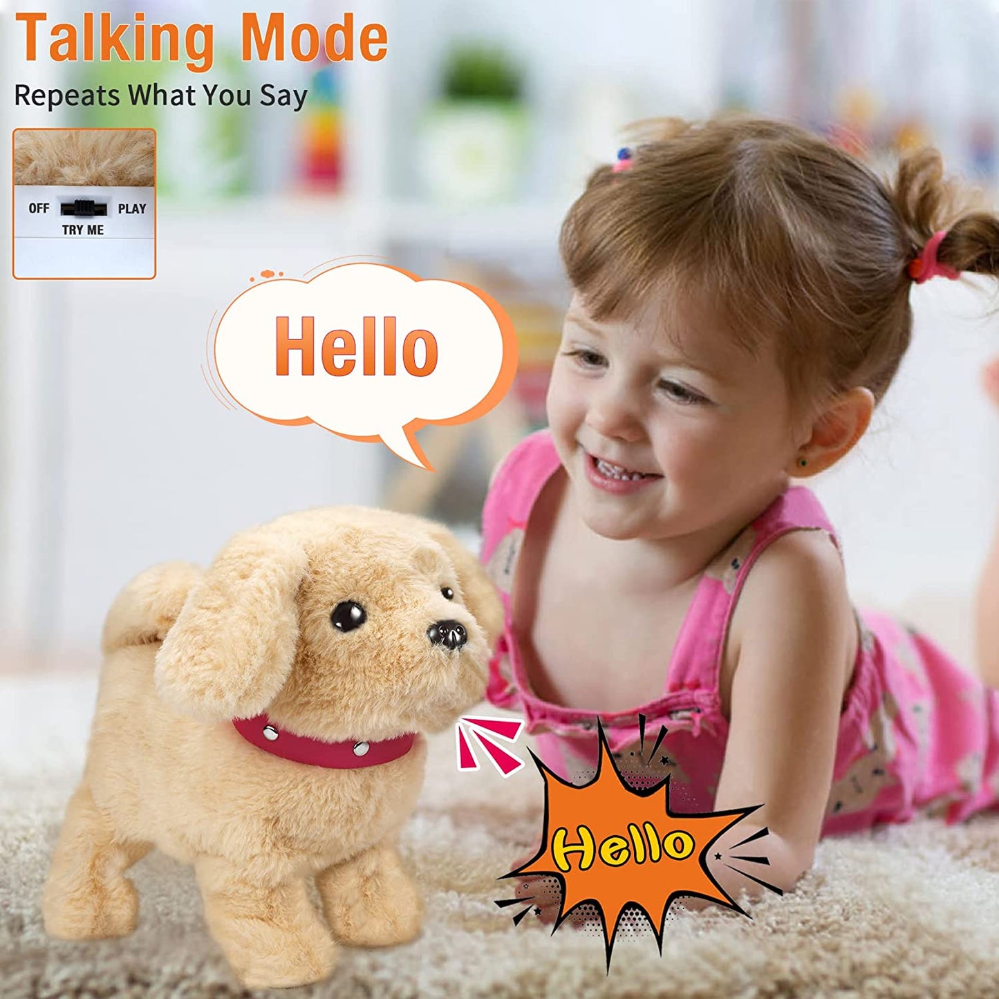 Plush Puppy Toy Interactive Pet Dog