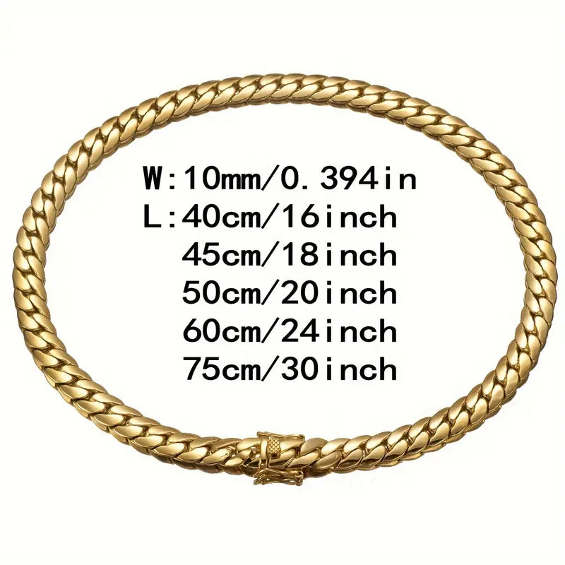 2pcs Thick  Gold Plated chain