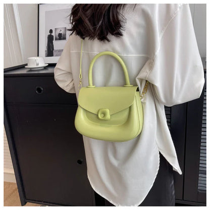 WOMEN SOLID COLOR SADDLE BAG PURSE