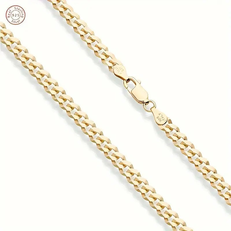 2pcs Thick  Gold Plated chain