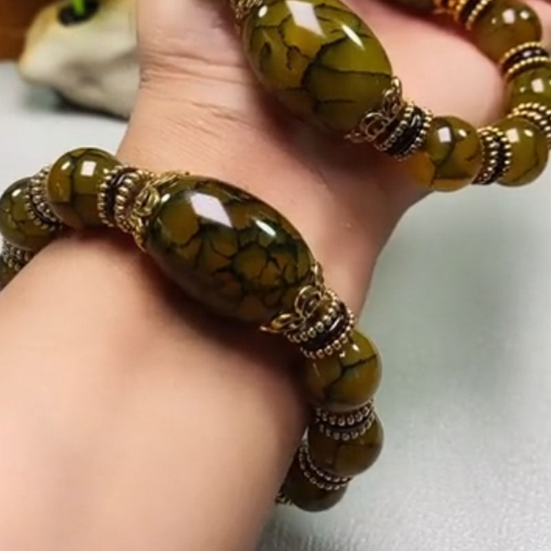 (BUY 1 GET 1 FREE) Vintage Classic Textured Glaze Beaded Bracelet