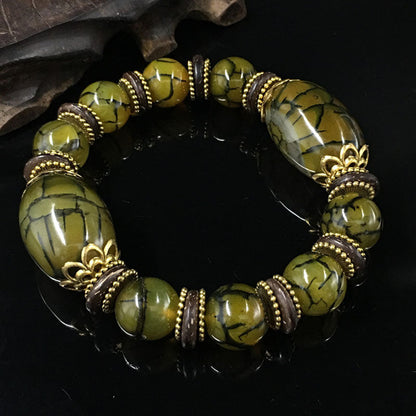 (BUY 1 GET 1 FREE) Vintage Classic Textured Glaze Beaded Bracelet